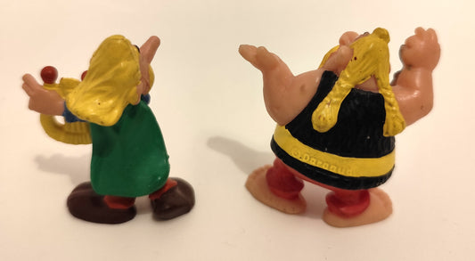 Comicfigur Asterix & Obelix - Troubadix Verleihnix mit Fisch Bully 1970er Jahre